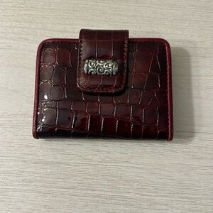 Brighton Croc Print Burgundy Wallet